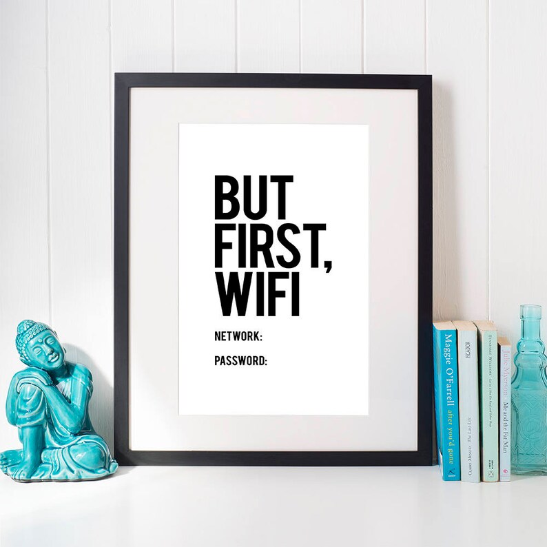 Printable Wall Art Printable Art But First WiFiWiFi | Etsy