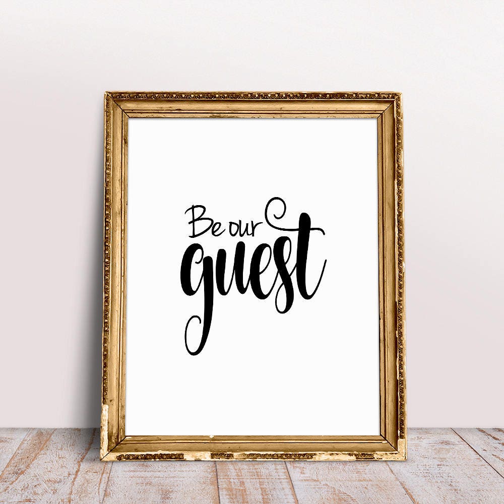 Be Our Guest Sign,printable Art,guest Room Decor,guest Room Sign ...
