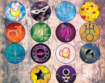 Guziki Sailor Moon (zestaw)