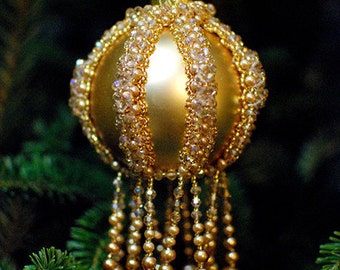 Gold Ball Beaded Ornaments