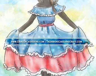 Oryginalna sztuka-Czerwona Panda/Boricua