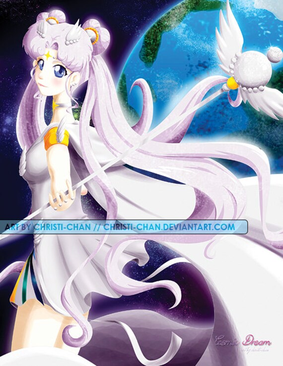 Sailor Moon Prints Sailor Cosmos Black Lady Princess Etsy