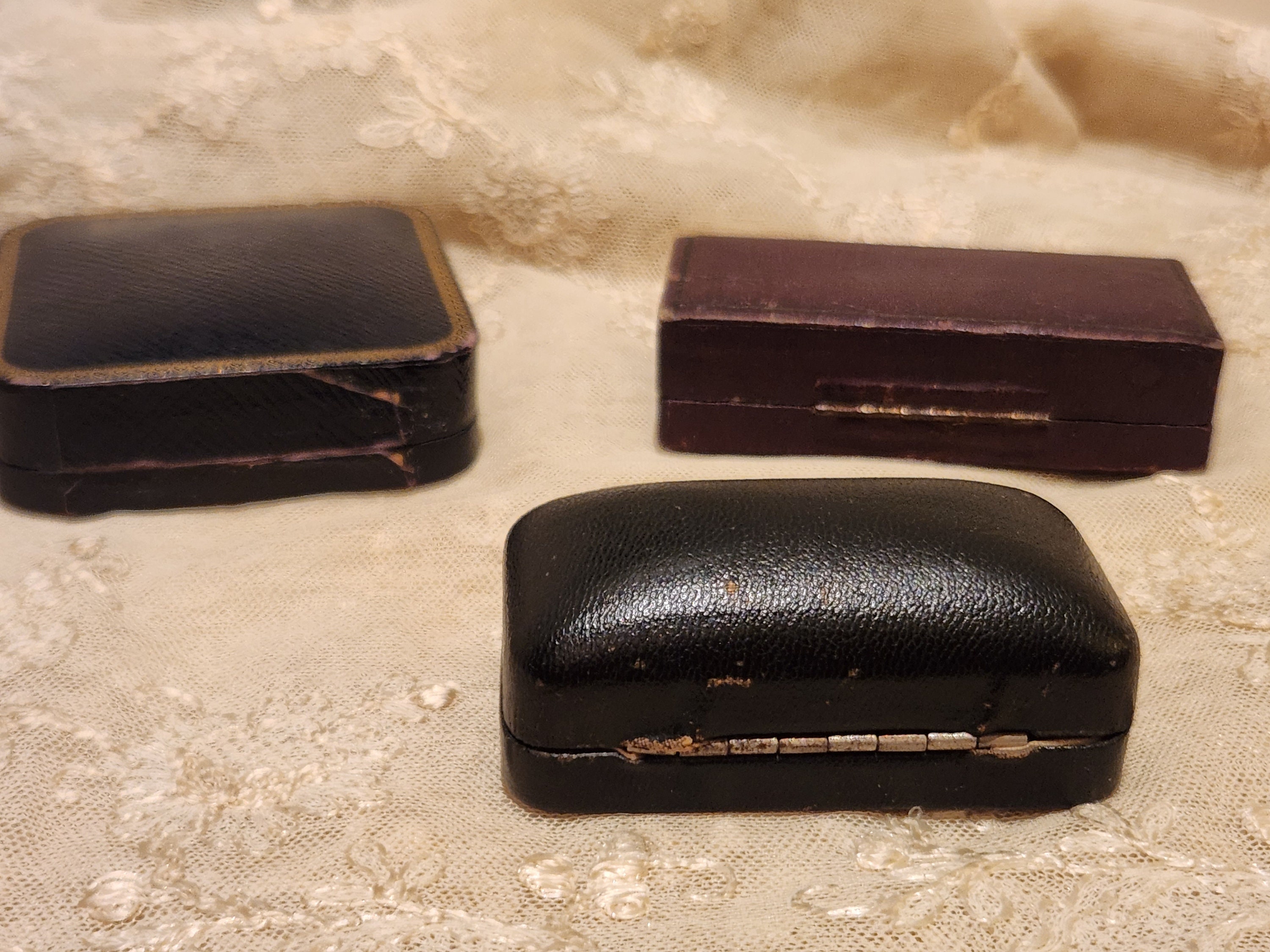 FIVE Antique Jewelry Presentation Boxes Etsy