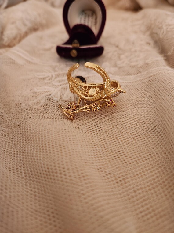 Whimsical Bird on a Branch  Multi Color C Z State… - image 7