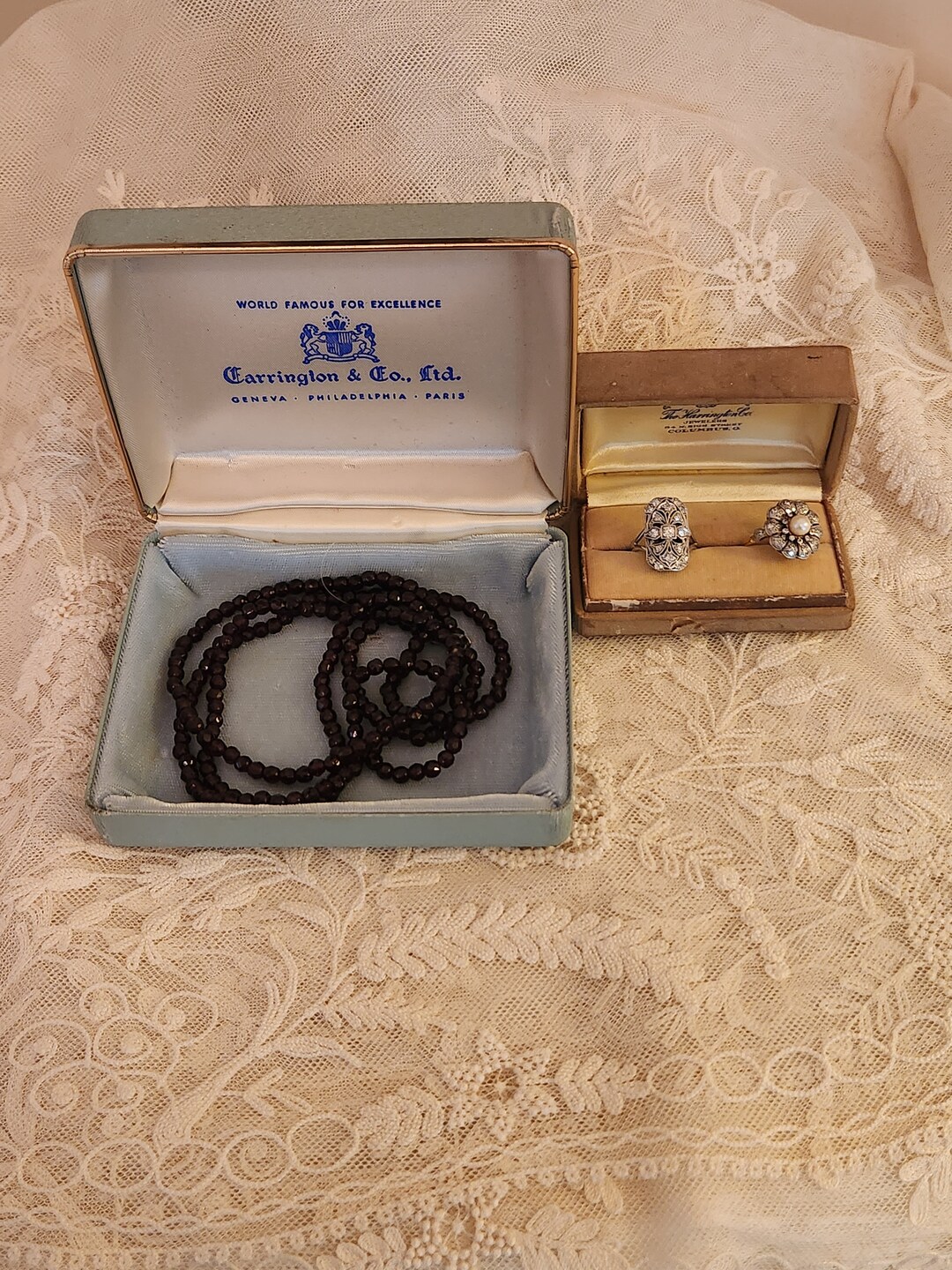 Two Vintage Jewelry Presentation Boxes Etsy