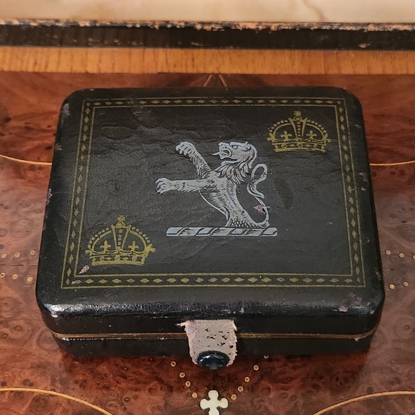 Fabulous Antique Gentleman's Shields Brand Presentation Jewelry Box