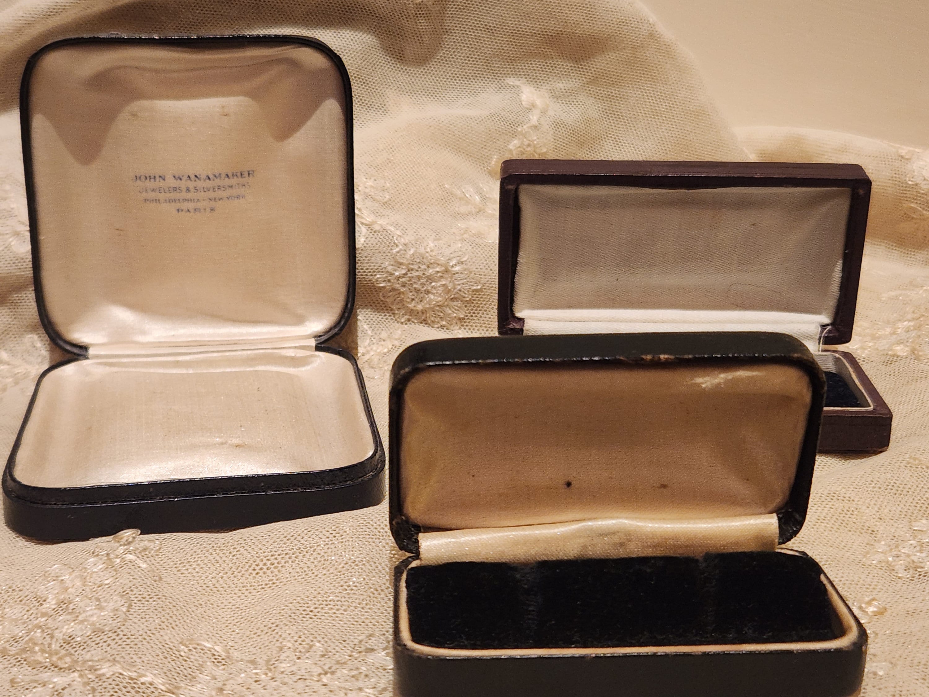 FIVE Antique Jewelry Presentation Boxes Etsy