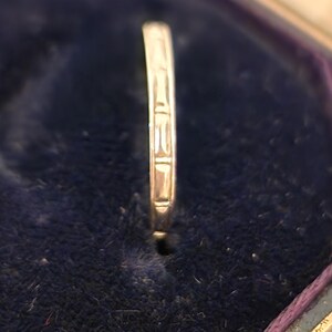 Art Deco Platinum Eternity Band: Antique Wedding Ring image 4