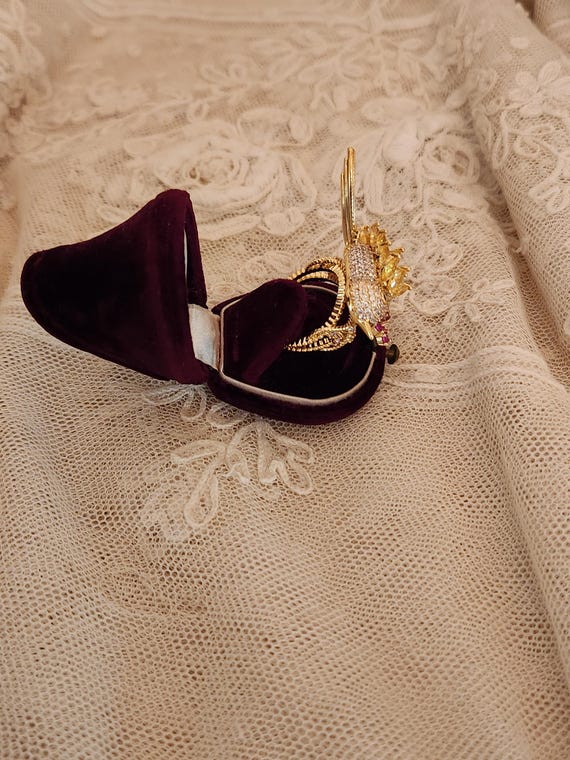 Whimsical Bird on a Branch  Multi Color C Z State… - image 9