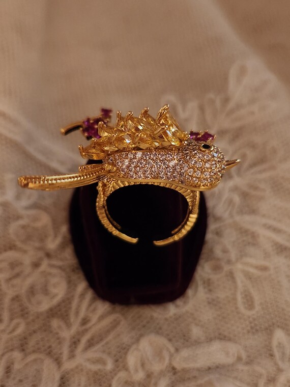 Whimsical Bird on a Branch  Multi Color C Z State… - image 10