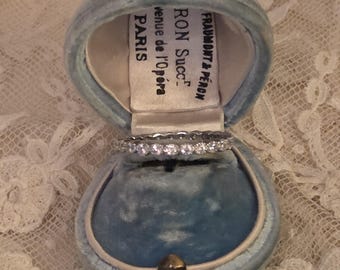 Silver plated C Z  Eternity Band Size 8