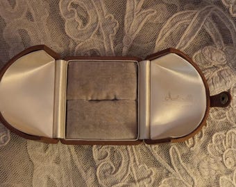 Vintage Leather Santarelli Buenos Aires Double Door Ring Presentation Box