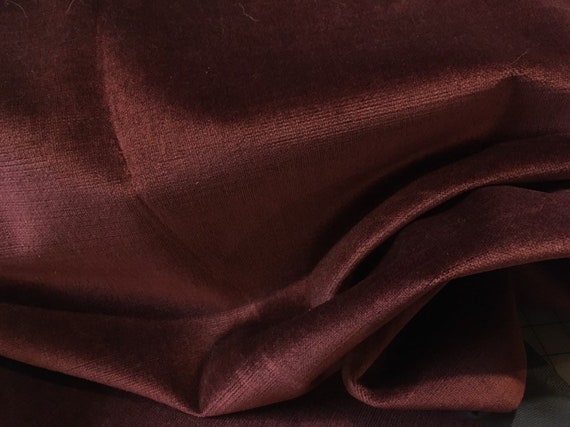Vintage- Brick red/burgundy cotton short pile upholstery weight velvet