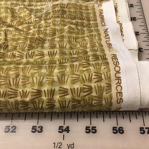 Vintage 1982 Ditto Natural Resources by Gossamer Wings Wellman abstract brown, gold, and olive on med weight cotton sateen image 5