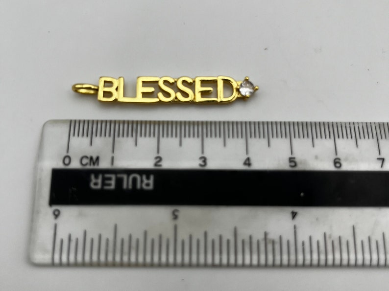 Blessed Pendant Necklace Gold Blessed Charm Pendant Necklace Blessed Birthday Child Sister