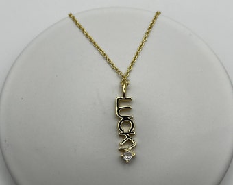 Lucky Pendent Necklace Gold Pendent Necklace Gold Charm Cable Chain Necklace Gold Chain Necklace Lucky Cubic Zirconia Friend Birthday