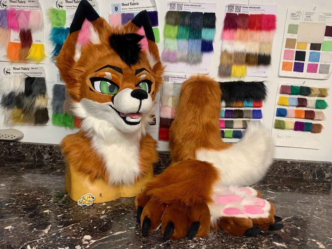 Fox Partial Fursuit (head, Handpaws & Tail) by Whatsuphotdog - Etsy