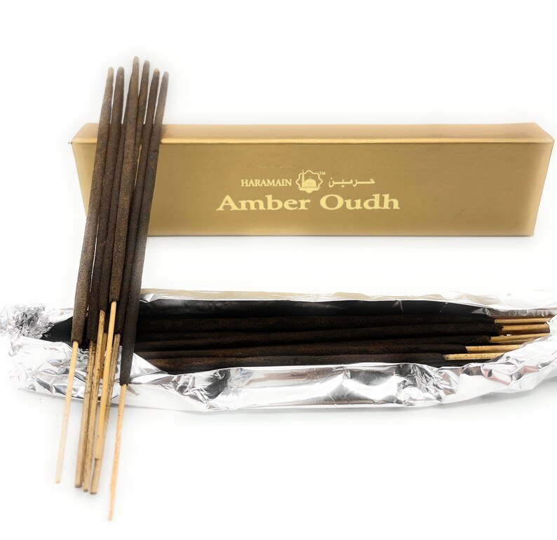 Haramain AMBER OUDH Agarwood Incense Stick Agarbatti Etsy