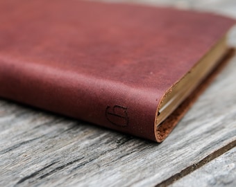 ESV Thinline Leather Bible Full Grain - Chestnut Brown, Personalized Handbound Bible Rebind Cover Standard & Large Print Bible