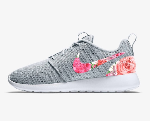 pink floral nike shoes