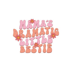 Mama's dramatische kleine Bestie SVG - grappige Retro SVG - digitaal bestand