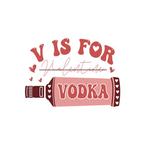 V è per Vodka SVG - Divertente Retro SVG - file digitale