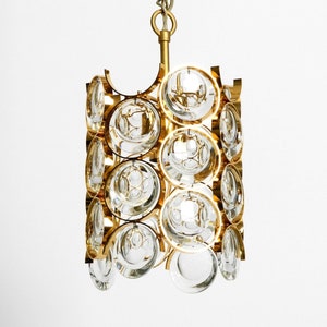 Palwa Gilded Brass Crystal Chandelier Germany, 1960s, Hollywood Regency Mid Century