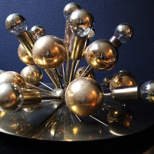 Cosack Golden Brass Sputnik Wall / Ceiling Lamp 1970s Space Age Hollywood Regency