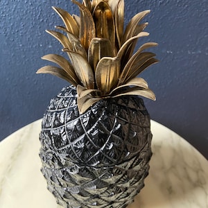 Black Mauro Manetti Pineapple Ice Bucket 70s Vintage Bar Mid Century