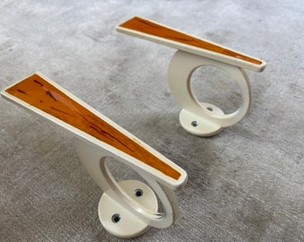 Pair of Coat Hooks 70s Mid Century Modern Vintage