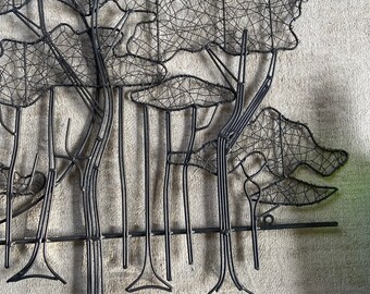 Wire Art Wall Mounted Sculpture Mid Century by Barrett Debusk - Etsy