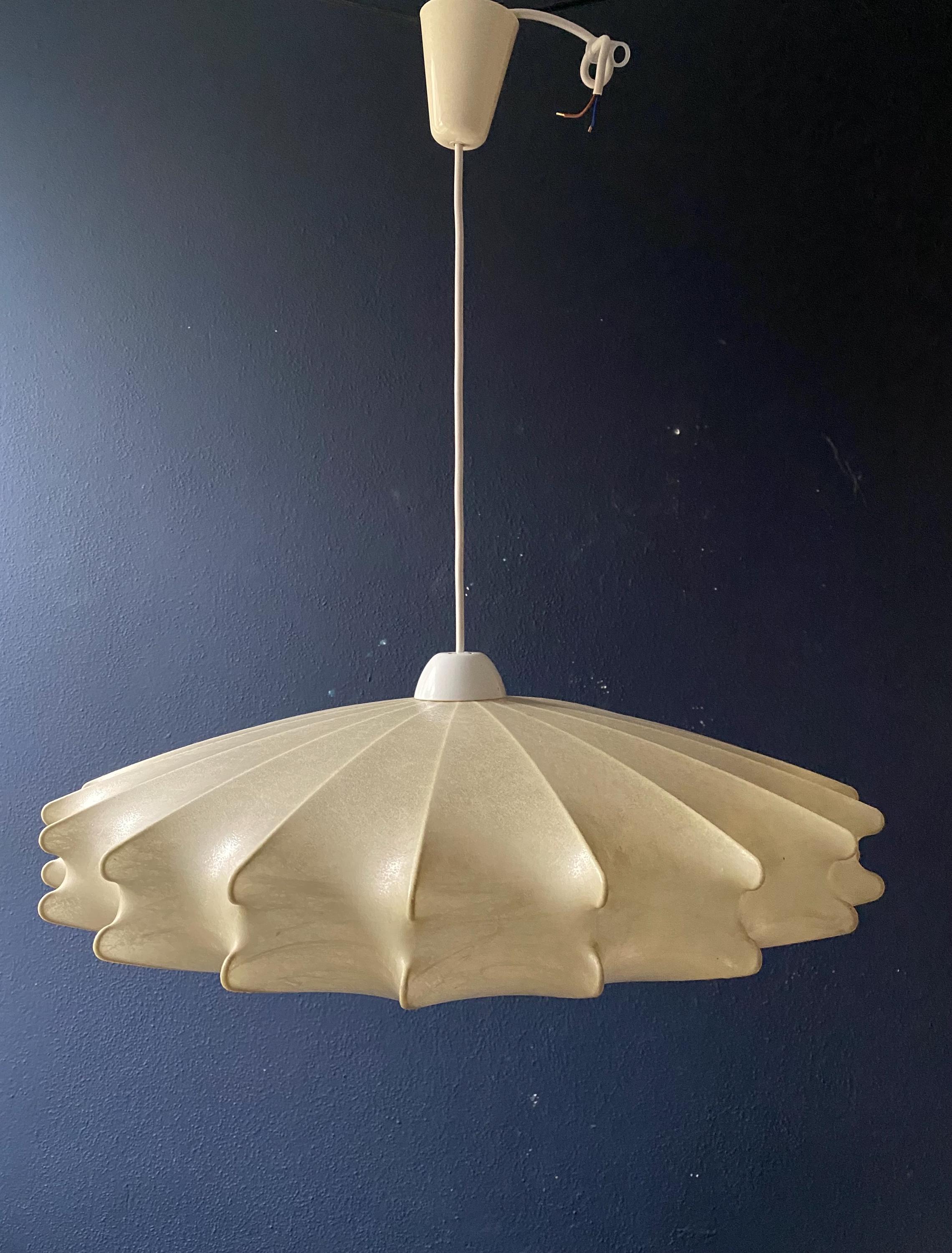 Ufo-shaped Cocoon Light by Goldkant, in Style of Achille & Pier