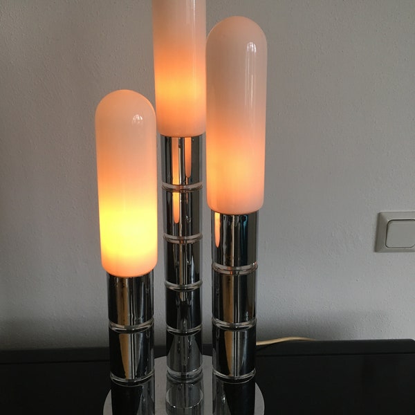 Desk lamp 70s Chrom Tripod Lamp Mid Century Table Lamp