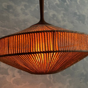 Temde Raffia Pendant Lamp, 60s Mid-Century