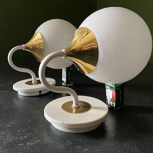 Pair of Mid Century Globe Sconces 60s  Vintage