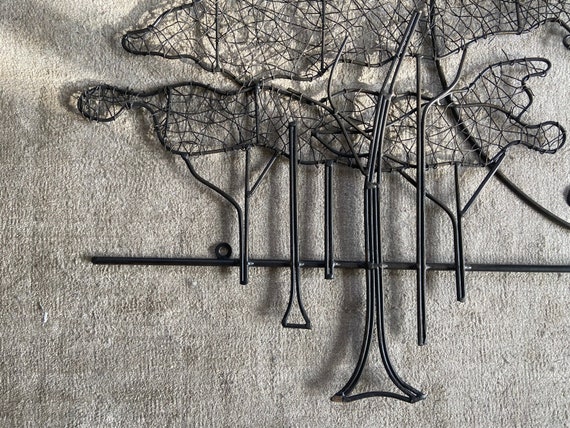 【美品】BARRETT DEBUSK （バレット・デブスク）　スチールアート Wire Art Wall Mounted Sculpture Mid Century by Barrett Debusk - Etsy