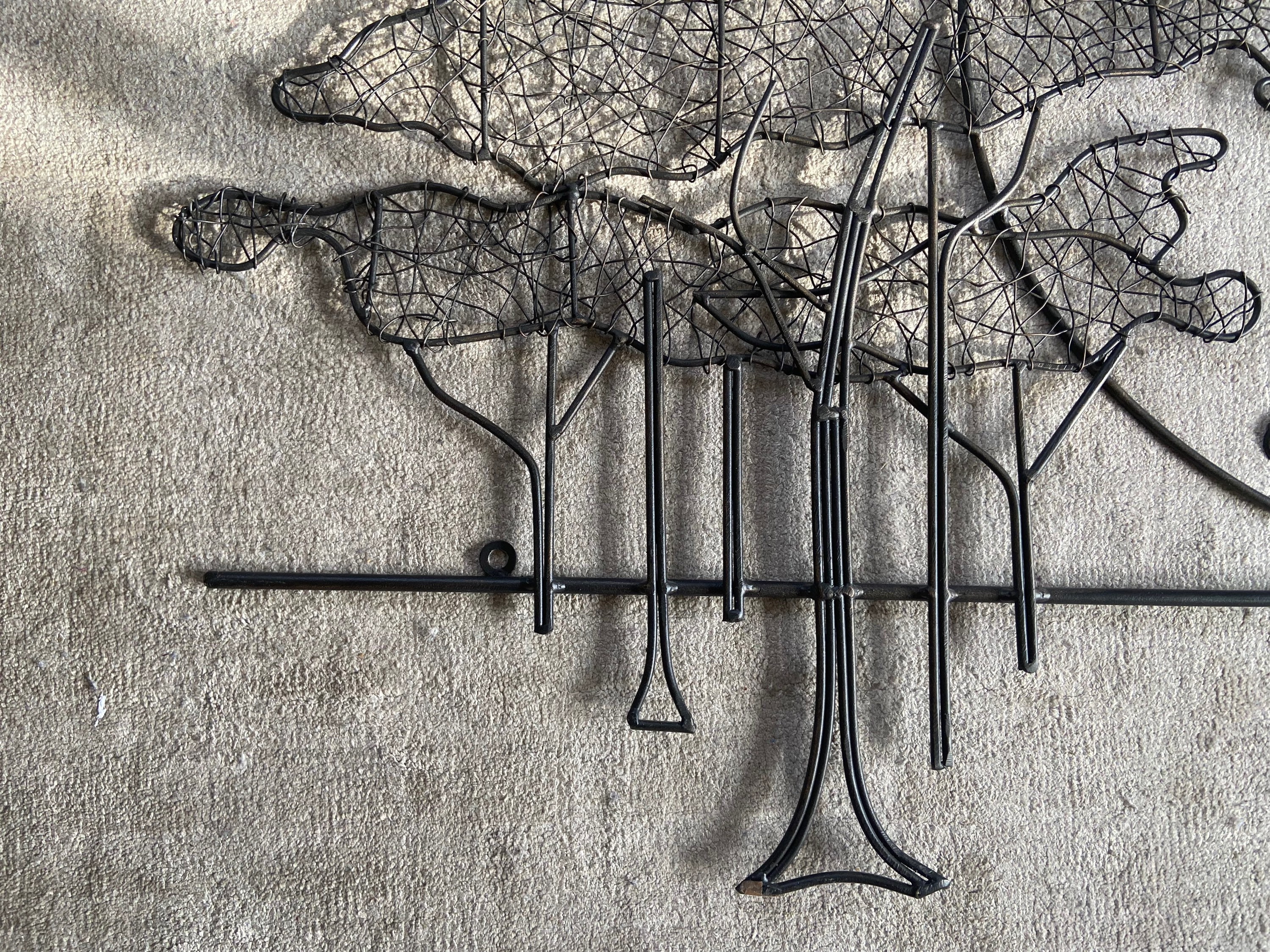【美品】BARRETT DEBUSK （バレット・デブスク）　スチールアート Wire Art Wall Mounted Sculpture Mid Century by Barrett Debusk - Etsy