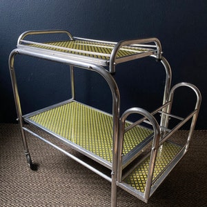 Art Deco Bar Cart / Trolley, Bauhaus, France  1940s, Attr. Jacques Adnet