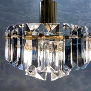 Kinkeldey Chandelier Vintage 60s Brass Crystal Mid Century Lamp