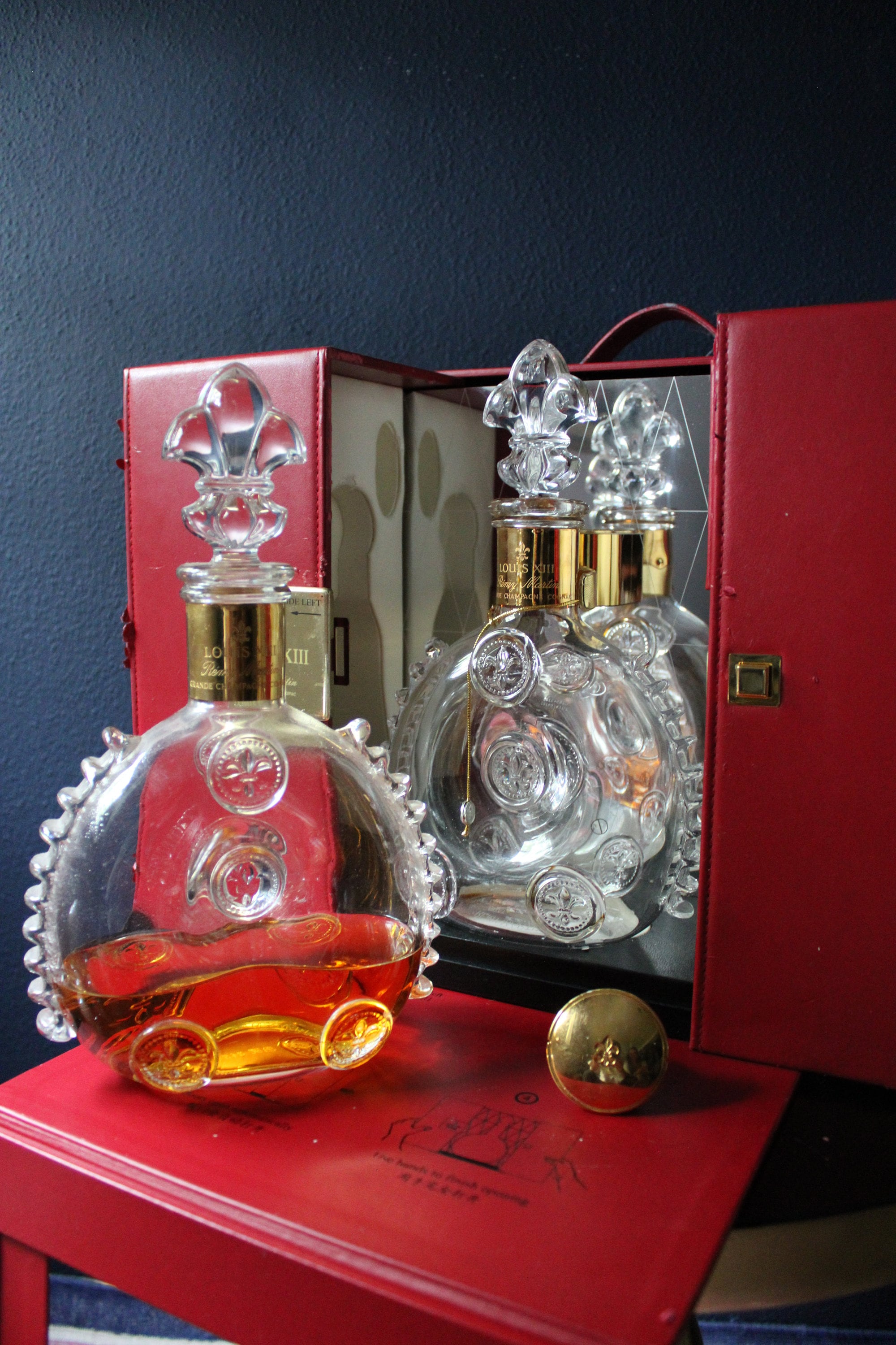 Buy Louis XIII Cognac Early 1970s bottle, Octagonal Red Silk Box