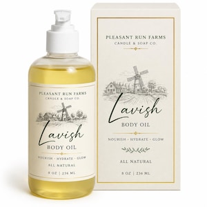 Scented Body Oil for Dry Skin, Natural After Shower Moisturizing Oil, 8 oz