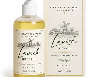 Scented Body Oil for Dry Skin, Natural After Shower Moisturizing Oil, 8 oz
