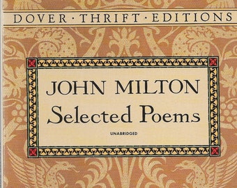 John Milton Selected Poems (Dover Thrift Editions) 1993 Paperback  (20 Unabridged Poems)   **  Free Shipping  **