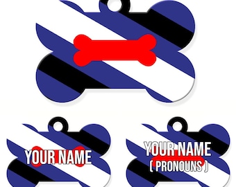 Puppy Pride Flag Pet ID Tag