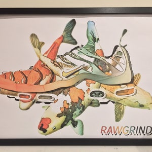 Rawgrind x Nike TN &#39;Koi&#39; A2 print
