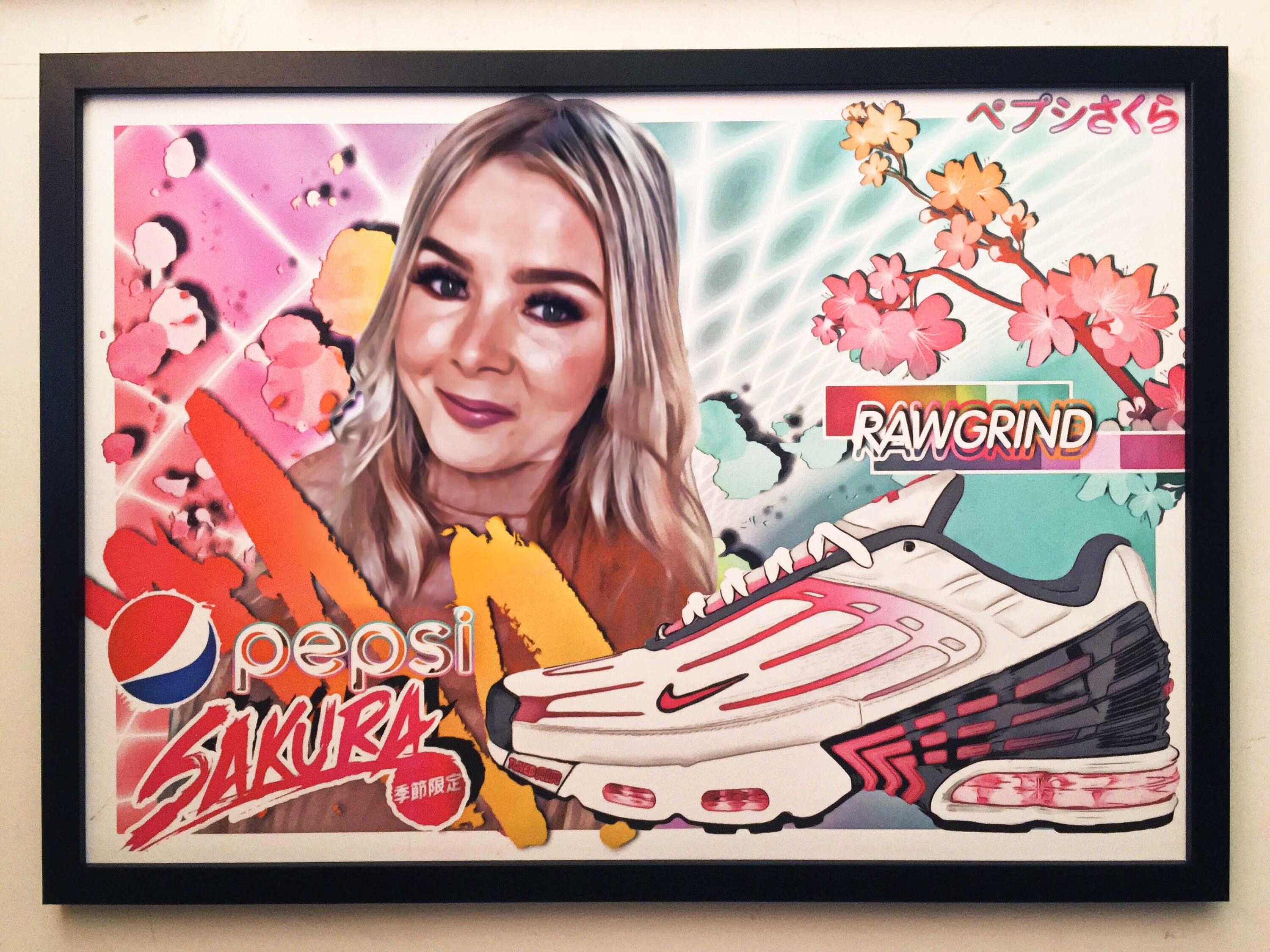 Rawgrind Retrowave 2 Pepsi Sakura Print Etsy