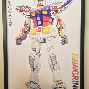 Rawgrind x Nike TN &#39;Gundam&#39; A2 Print
