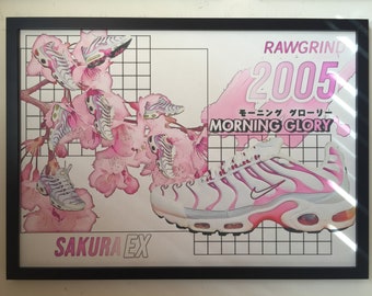 ナイキ　ポスター Vintage 1985 NIKE VORTEX VENGEANCE VECTOR Women Running Shoes