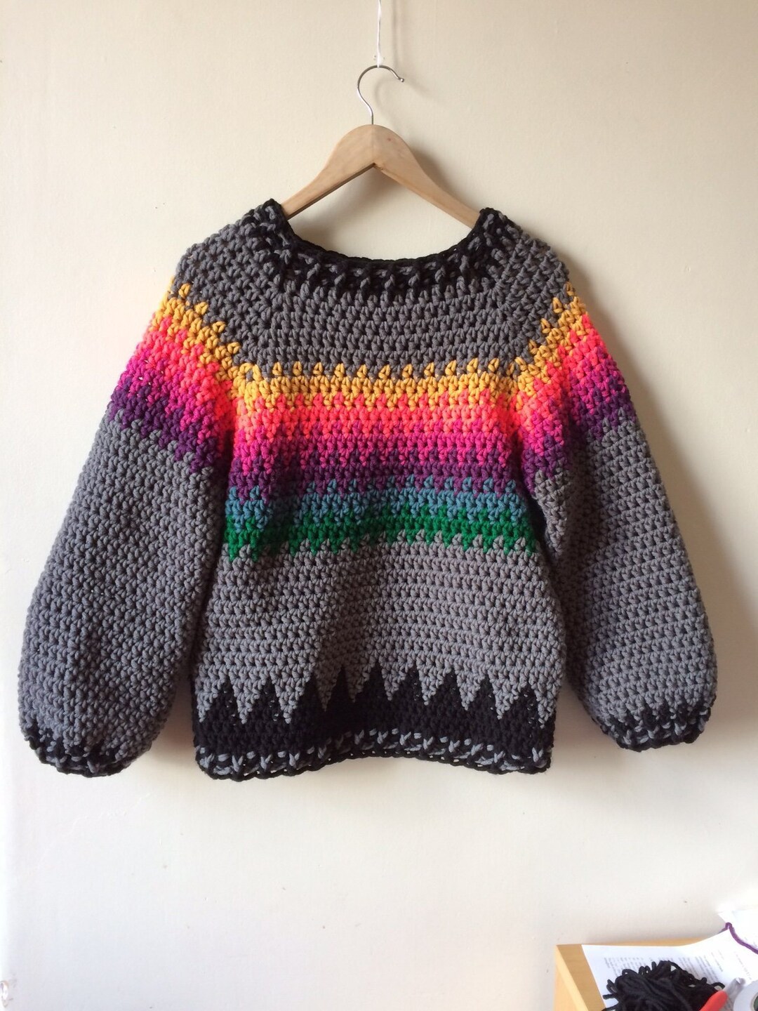 Zigzag Crochet Jumper Pattern - Etsy