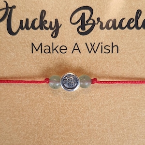Sterling Silver Chinese Character Fu Good Fortune Charm Red String Bracelet 轉運紅繩手鍊